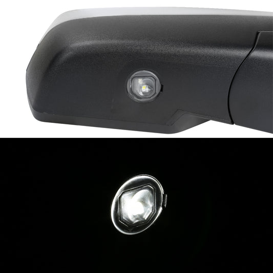 2014-2018 Chevrolet Silverado/GMC Sierra Chrome Power Adjustable & Heated Side Mirror w/ LED Puddle Light - Passenger Side Only