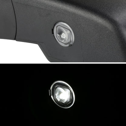 2014-2018 Chevrolet Silverado/GMC Sierra Matte Black Power Adjustable, Heated Side Mirror w/ LED Puddle Light - Driver Side Only