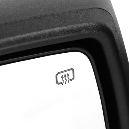 2014-2018 Chevrolet Silverado/GMC Sierra Matte Black Power Adjustable, Heated Side Mirror w/ LED Puddle Light - Driver Side Only