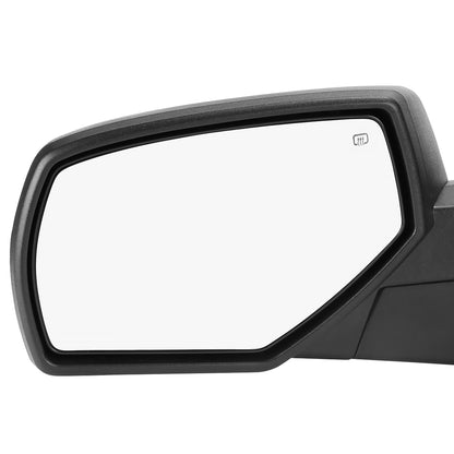 2014-2018 Chevrolet Silverado/GMC Sierra Matte Black Power Adjustable, Heated Side Mirror w/ LED Puddle Light - Driver Side Only