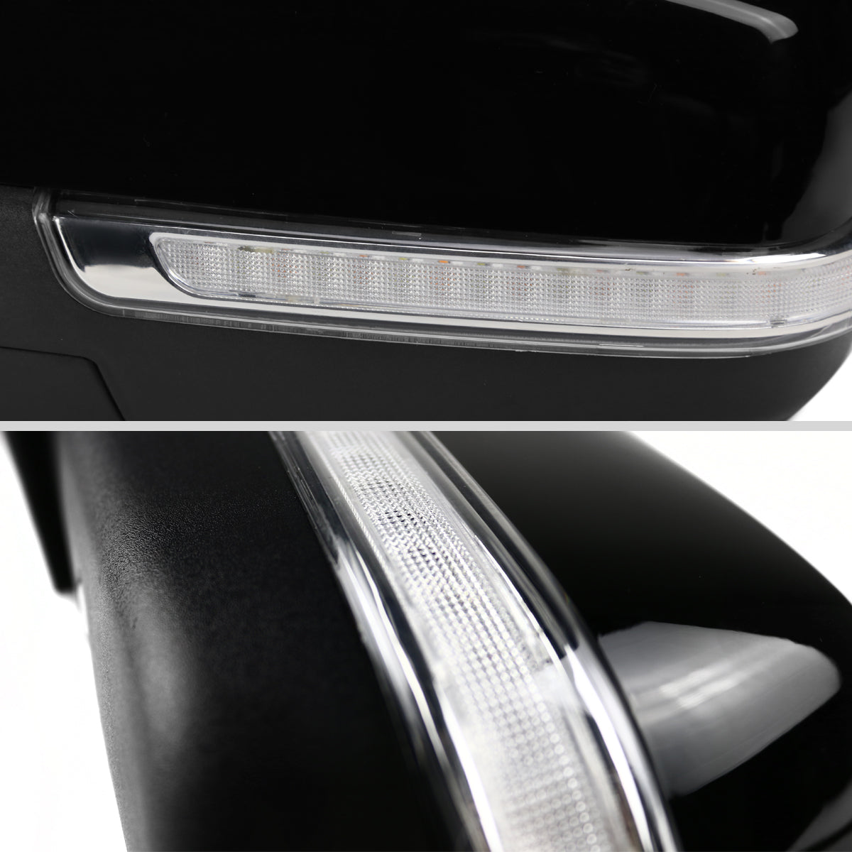 2014-2018 Chevrolet Silverado/GMC Sierra Manual Fold Power Adjustable Heated LED Turn Signal Glossy Black Side Mirror (Driver Side only)