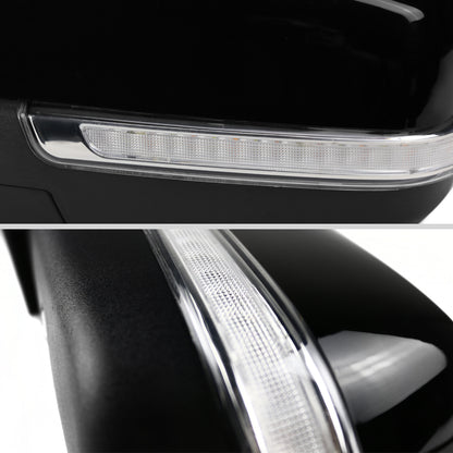 2014-2018 Chevrolet Silverado/GMC Sierra Manual Fold Power Adjustable Heated LED Turn Signal Glossy Black Side Mirror (Driver Side only)