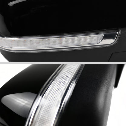 2014-2018 Chevrolet Silverado/GMC Sierra Manual Fold Power Adjustable Heated LED Turn Signal Glossy Black Side Mirror (Passenger Side only)