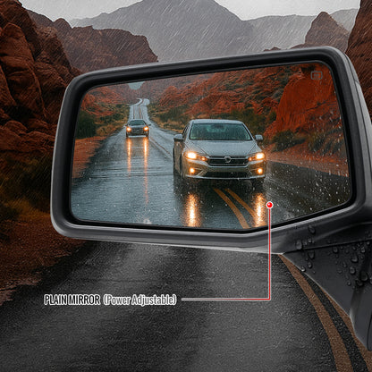 2019-2026 Chevrolet Silverado 1500 Black Power Adjustable, Manual Fold & Heated Side Mirror - Driver Side Only