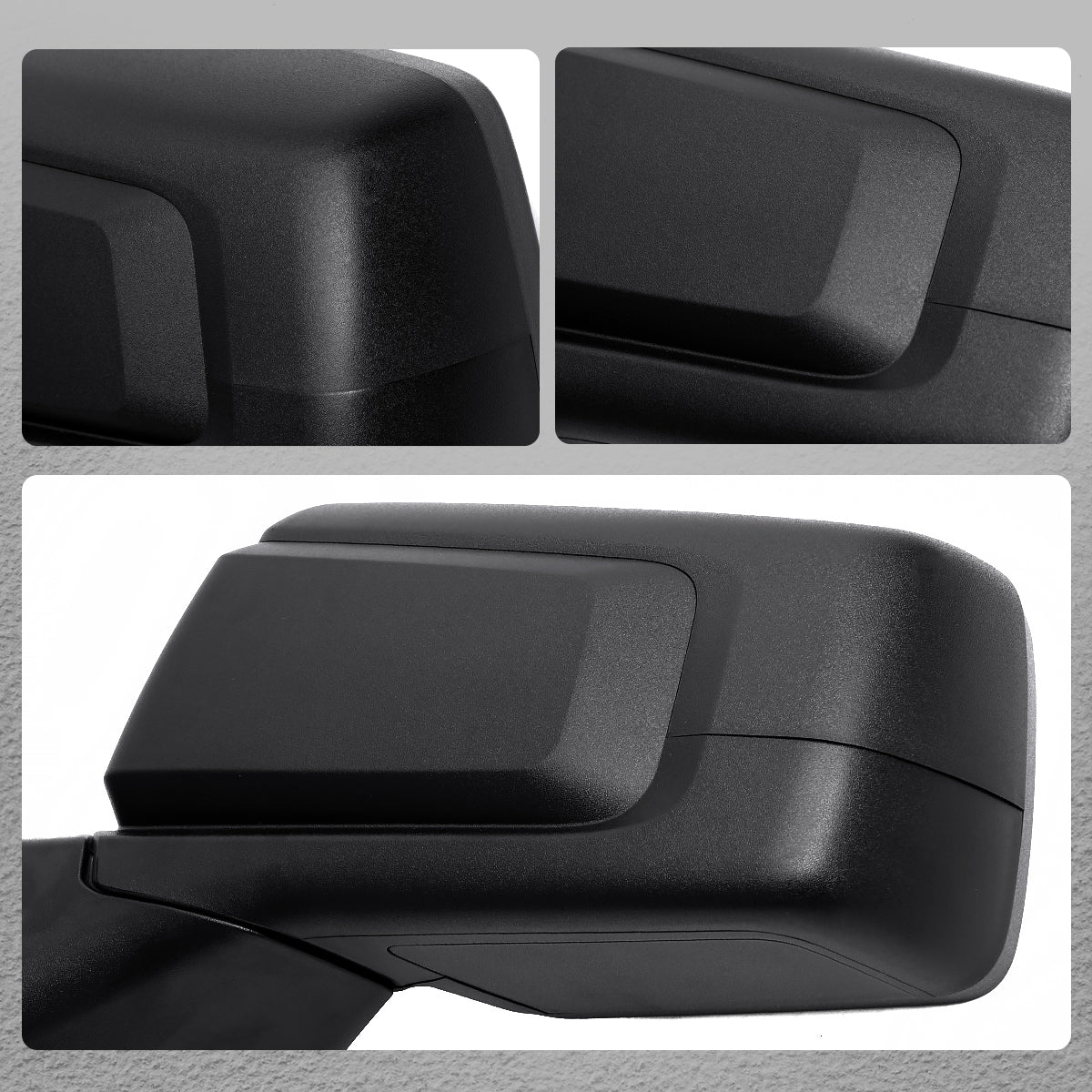 2019-2026 Chevrolet Silverado 1500 Black Power Adjustable, Manual Fold & Heated Side Mirror - Driver Side Only