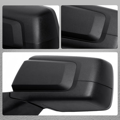 2019-2026 Chevrolet Silverado 1500 Black Power Adjustable, Manual Fold & Heated Side Mirror - Driver Side Only