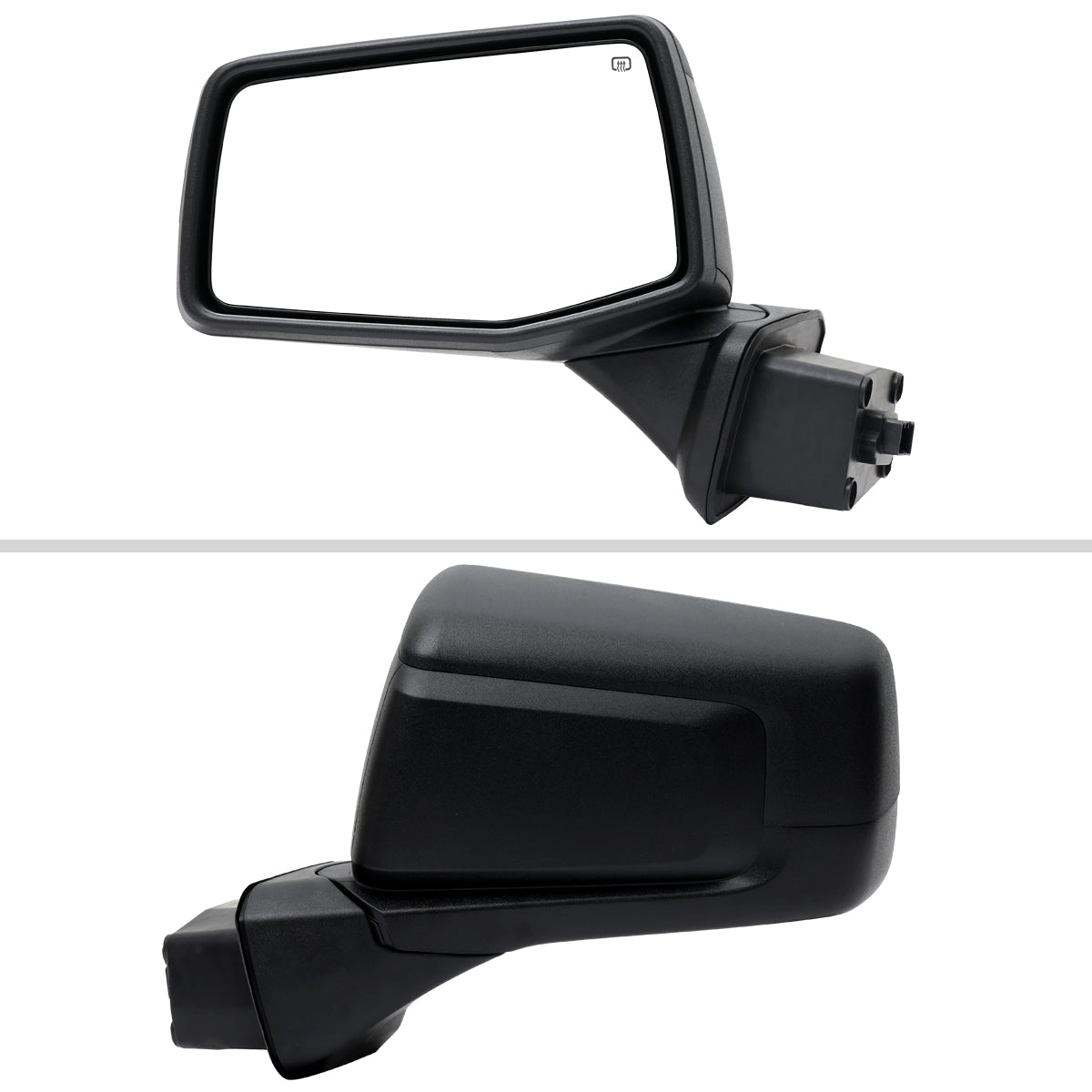 2019-2026 Chevrolet Silverado 1500 Black Power Adjustable, Manual Fold & Heated Side Mirror - Driver Side Only
