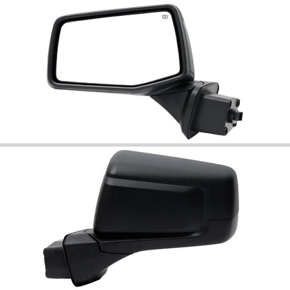 2019-2026 Chevrolet Silverado 1500 Black Power Adjustable, Manual Fold & Heated Side Mirror - Driver Side Only