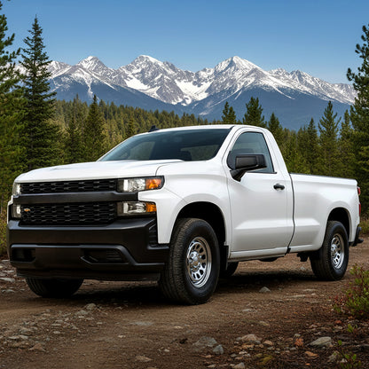 2019-2026 Chevrolet Silverado 1500 Black Power Adjustable, Manual Fold & Heated Side Mirror - Driver Side Only