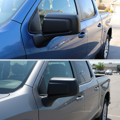 2019-2026 Chevrolet Silverado 1500 Black Power Adjustable, Manual Fold & Heated Side Mirror - Driver Side Only
