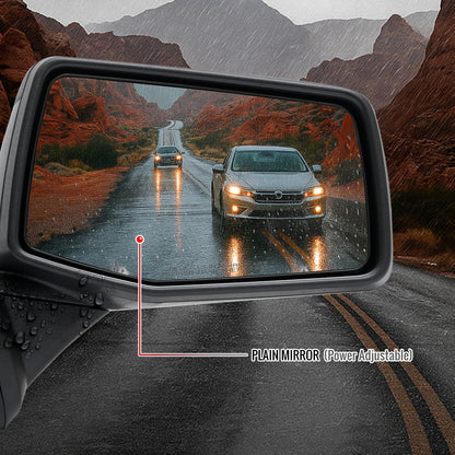 2019-2026 Chevrolet Silverado 1500 Black Power Adjustable, Manual Fold & Heated Side Mirror w/ t Temperature Sensor - Passenger Side Only