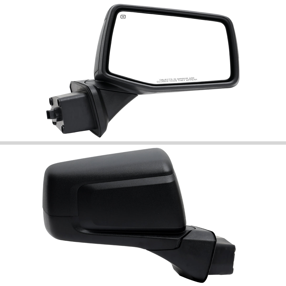 2019-2026 Chevrolet Silverado 1500 Black Power Adjustable, Manual Fold & Heated Side Mirror w/ t Temperature Sensor - Passenger Side Only