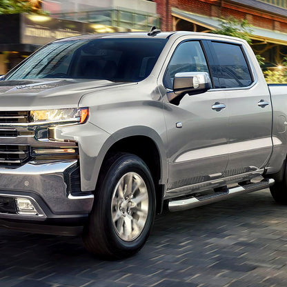 2019-2026 Chevrolet Silverado 1500 Chrome Power Adjustable, Manual Fold, BSD & Heated Side Mirror w/ LED Puddle and Turn Signal Light - Driver Side Only