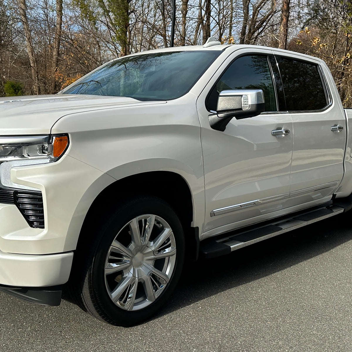 2019-2026 Chevrolet Silverado 1500 Chrome Power Adjustable, Manual Fold, BSD & Heated Side Mirror w/ LED Puddle and Turn Signal Light - Driver Side Only