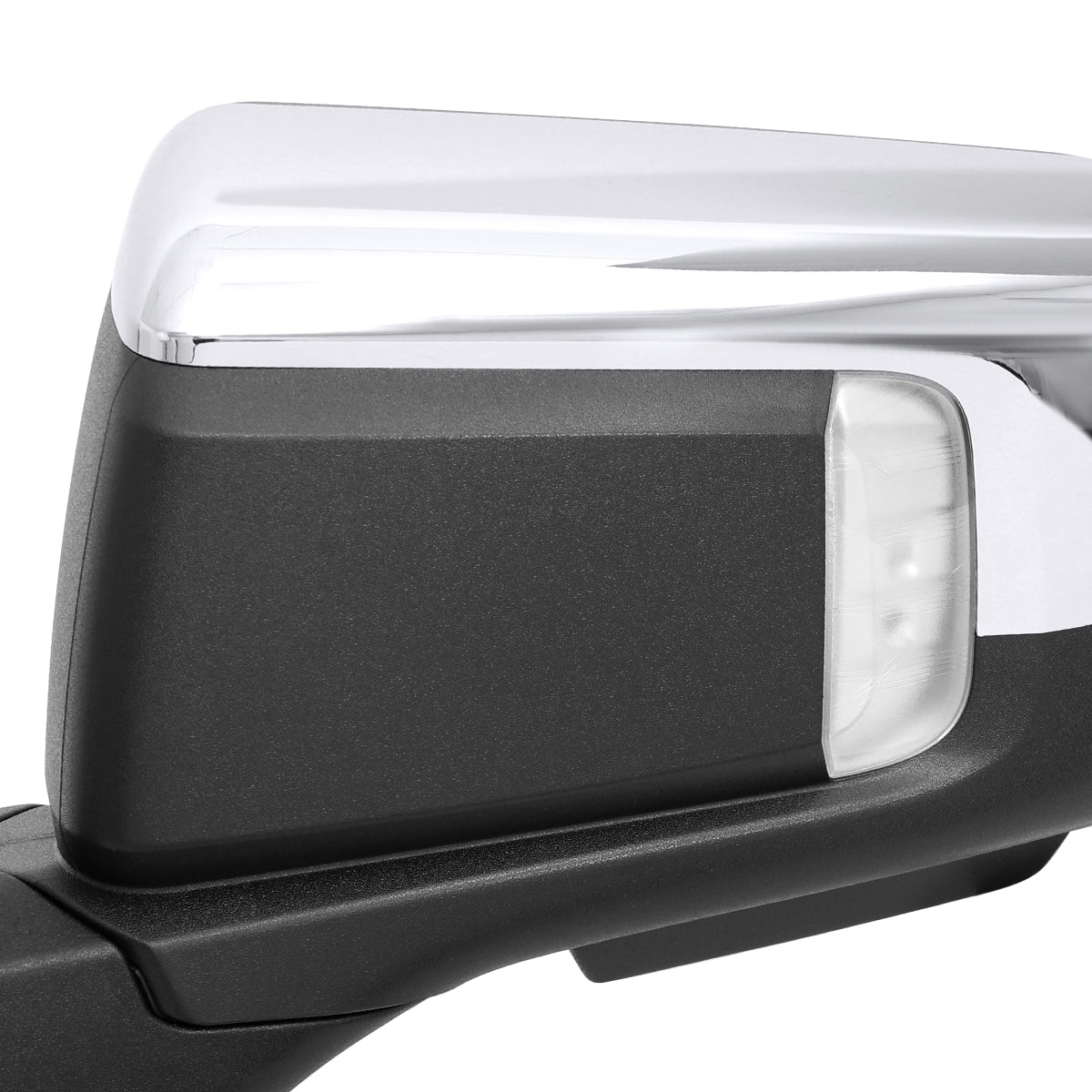 2019-2026 Chevrolet Silverado 1500 Chrome Power Adjustable, Auto-Fold, BSD & Heated Side Mirror w/ LED Puddle and Turn Signal Light - Driver Side Only