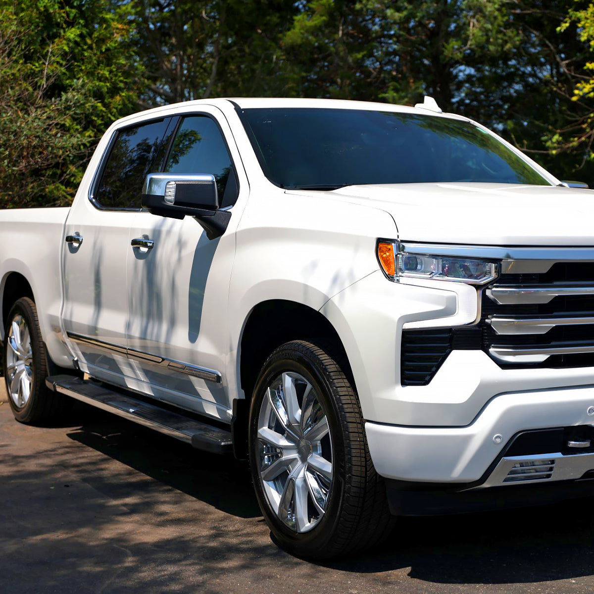 2019-2026 Chevrolet Silverado 1500 Chrome Power Adjustable, Auto-Fold, BSD & Heated Side Mirror w/ LED Puddle and Turn Signal Light - Passenger Side Only