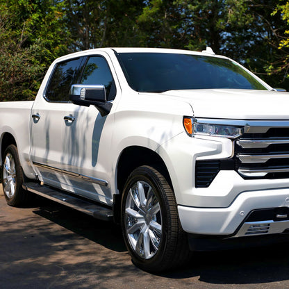 2019-2026 Chevrolet Silverado 1500 Chrome Power Adjustable, Auto-Fold, BSD & Heated Side Mirror w/ LED Puddle and Turn Signal Light - Passenger Side Only