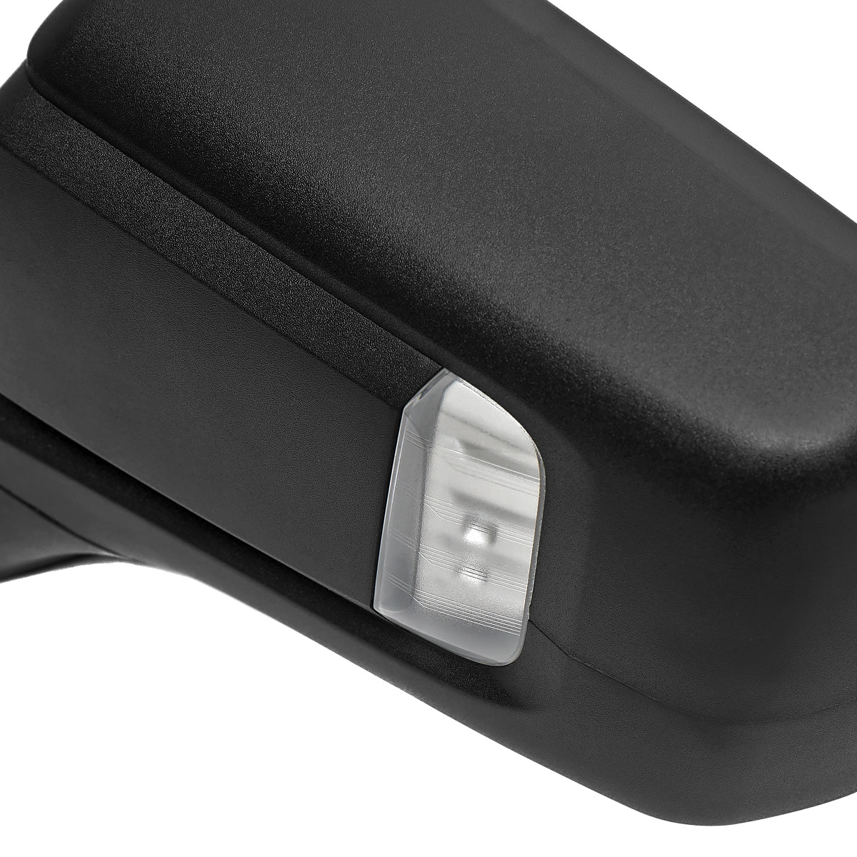 2019-2026 Chevrolet Silverado 1500 Black Power Adjustable, Manual Fold, BSD & Heated Side Mirror w/ LED Puddle and Auxiliary Light - Driver Side Only