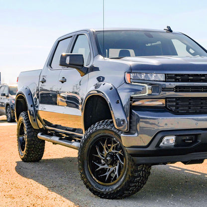 2019-2026 Chevrolet Silverado 1500 Black Power Adjustable, Auto-Fold, BSD & Heated Side Mirror w/ LED Puddle and Auxiliary Light - Passenger Side Only
