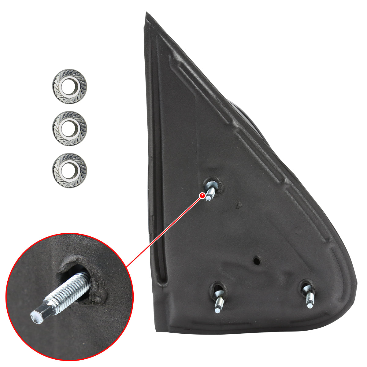 1999-2002 Chevrolet Silverado/Tahoe/Suburban GMC Sierra/Yukon Manually Adjustable Matte Black Side Mirrors