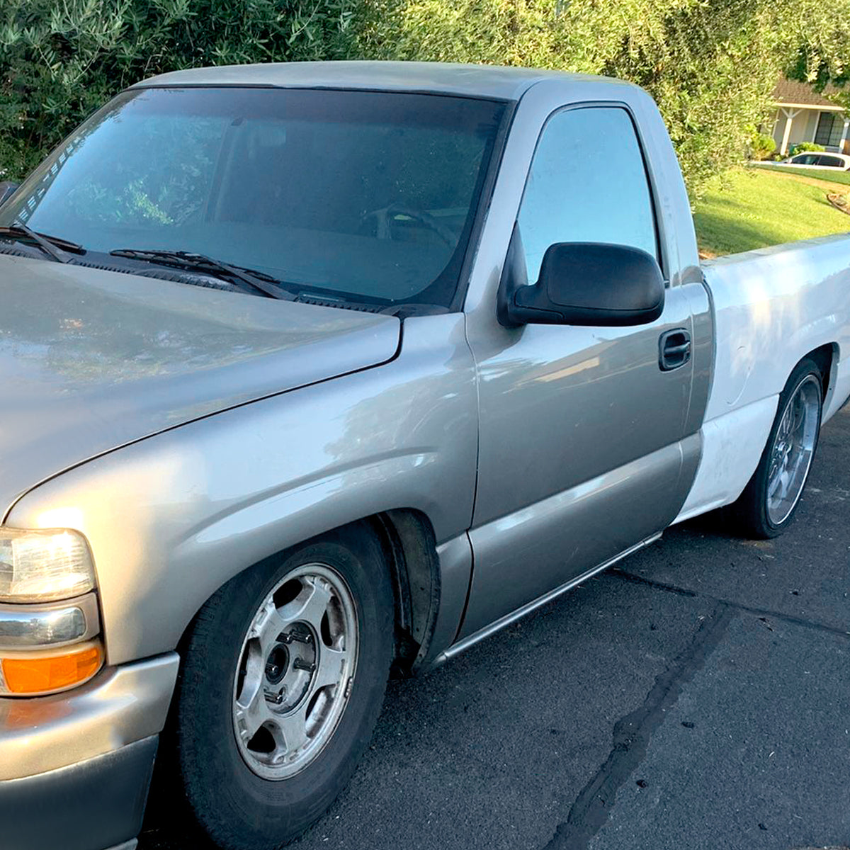 1999-2002 Chevrolet Silverado/Tahoe/Suburban GMC Sierra/Yukon Manually Adjustable Matte Black Side Mirrors