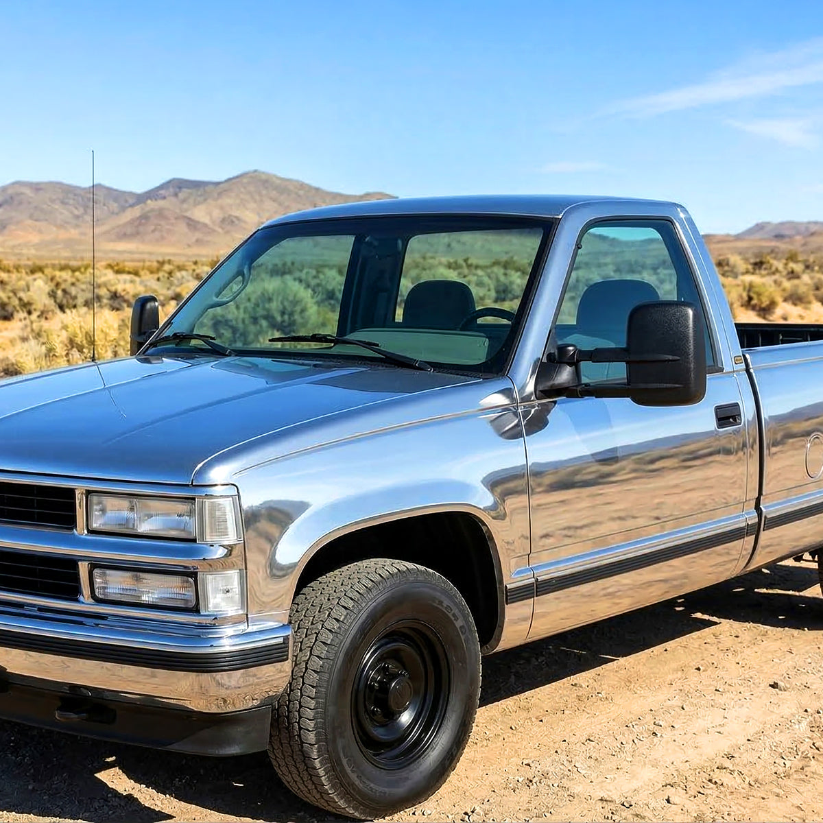 1988-2002 Chevrolet C/K C3500/Tahoe GMC Yukon/Suburban Manual Adjustable & Extendable Towing Mirrors