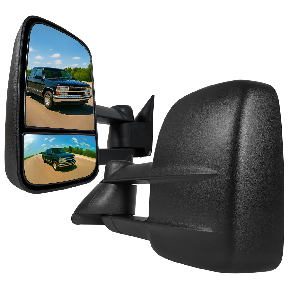 1988-2002 Chevrolet C/K C3500/Tahoe GMC Yukon/Suburban Power Adjustable & Manual Extendable Towing Mirrors