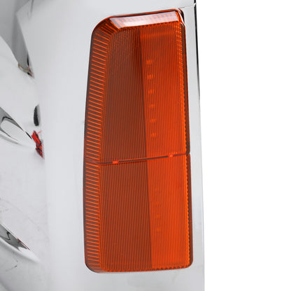 1988-2002 Chevrolet C/K C3500/Tahoe GMC Yukon/Suburban Chrome Manual Adjustable & Extendable Towing Mirrors w/ LED Amber Smoked Turn Signal Lights