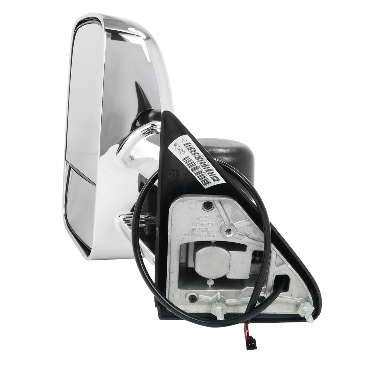 1988-2002 Chevrolet C/K C3500/Tahoe GMC Yukon/Suburban Chrome Manual Adjustable & Extendable Towing Mirrors w/ LED Amber Smoked Turn Signal Lights