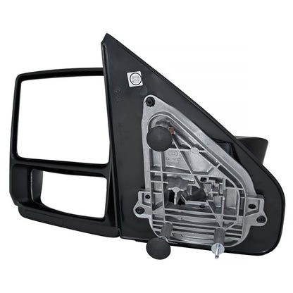 2004-2014 Ford F-150 Black Manual Adjustable & Extendable Telescopic Towing Mirrors