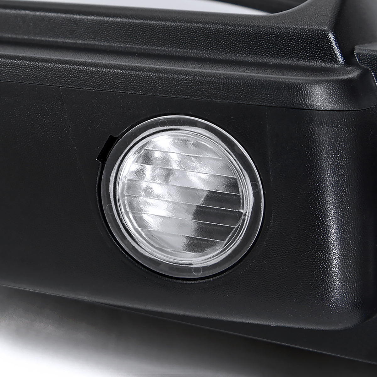2007-2014 Ford F-150 Black Power Heated Telescoping Tow Mirrors with LED Turn Signals in Amber Lens and Puddle Lights