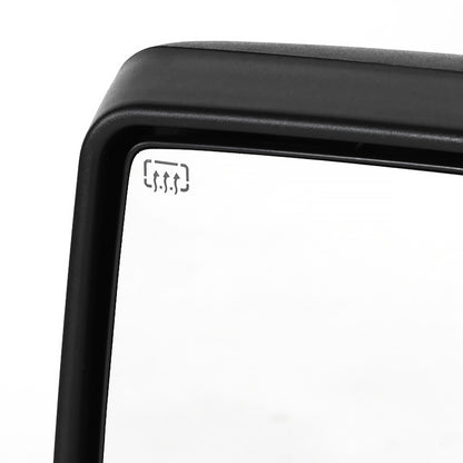 2007-2014 Ford F-150 Black Power Heated Telescoping Tow Mirrors with LED Turn Signals in Amber Lens and Puddle Lights