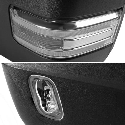 2015-2020 Ford F-150 Power Adjustable, Heated, & Manual Extendable Towing Mirrors w/ Clear Lens Sequential LED Turn Signal, Clearance, Puddle, & Auxiliary Lights