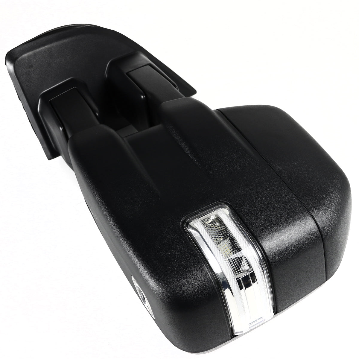 2015-2020 Ford F-150 Power Adjustable, Heated, & Manual Extendable Towing Mirrors w/ Clear Lens Sequential LED Turn Signal, Clearance, Puddle, & Auxiliary Lights