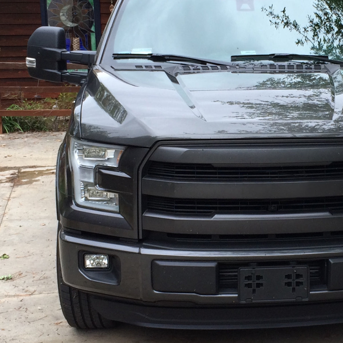 2015-2020 Ford F-150 Power Adjustable, Heated, & Manual Extendable Towing Mirrors w/ Clear Lens Sequential LED Turn Signal, Clearance, Puddle, & Auxiliary Lights