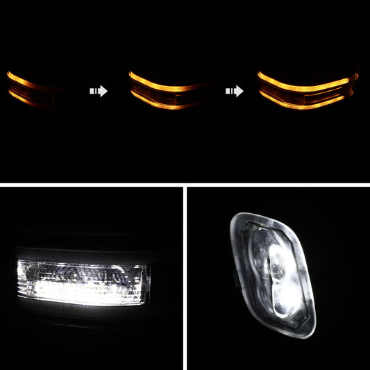 2015-2020 Ford F-150 Power Adjustable, Heated, & Manual Extendable Chrome Towing Mirrors w/ Sequential LED Signal, Puddle, & Auxiliary Lights