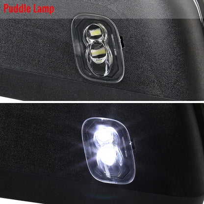 2015-2020 Ford F-150 Power Adjustable, Heated, & Manual Extendable Towing Mirrors w/ Smoked Lens LED Turn Signal, Clearance, Puddle, & Auxiliary Lights