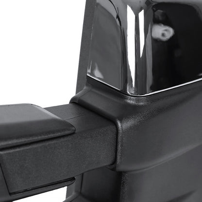 2015-2020 Ford F-150 Power Adjustable, Heated, & Manual Extendable Towing Mirrors w/ Smoked Lens LED Turn Signal, Clearance, Puddle, & Auxiliary Lights