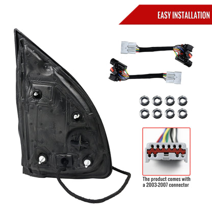 1999-2016 Ford F-250/F-350/F-450 Power Adjustable, Heated, & Manual Extendable Towing Mirrors w/ Clear Lens LED Turn Signal & Clearance Lights