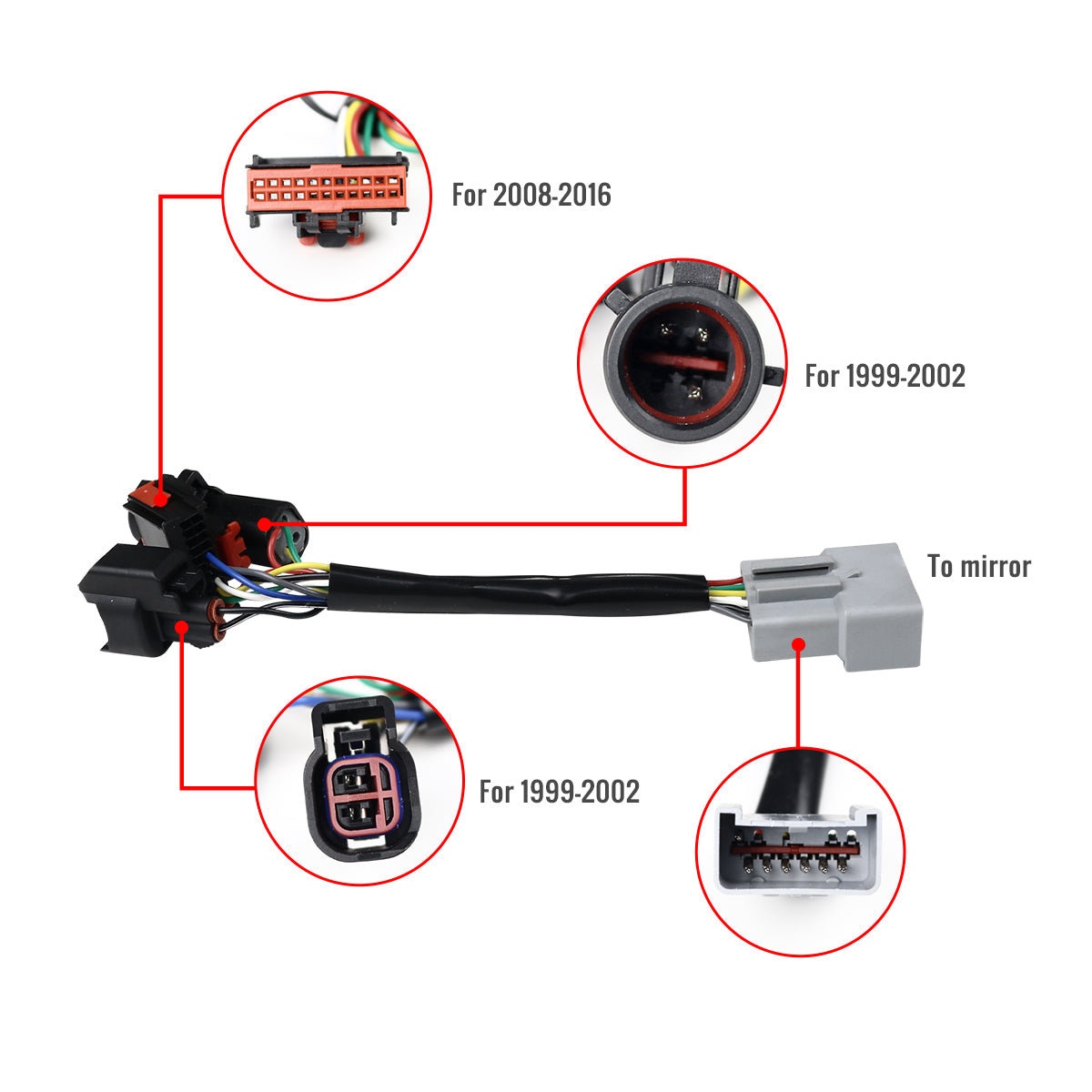 1999-2016 Ford F-250/F-350/F-450 Power Adjustable, Heated, & Manual Extendable Towing Mirrors w/ Clear Lens LED Turn Signal & Clearance Lights