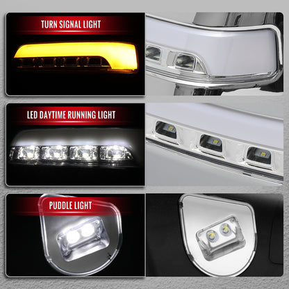 2009-2012 Dodge RAM 1500 Chrome Power Heated 2023 Style Towering Mirror w/ Sequential Signal