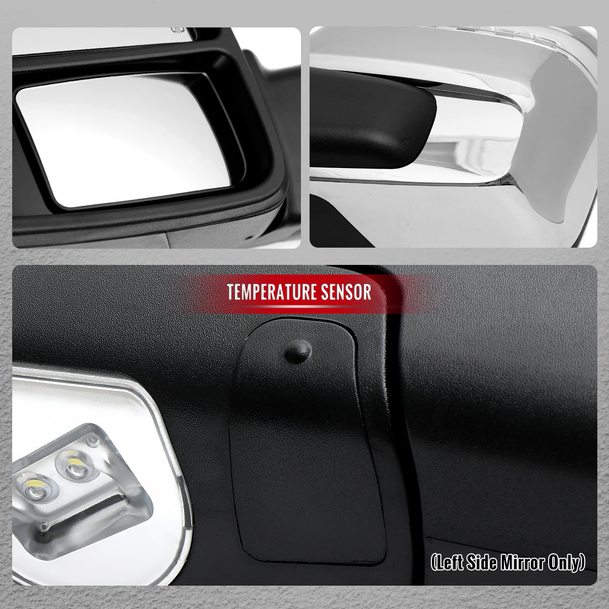 2009-2012 Dodge RAM 1500 Chrome Power Heated 2023 Style Towering Mirror w/ Sequential Signal