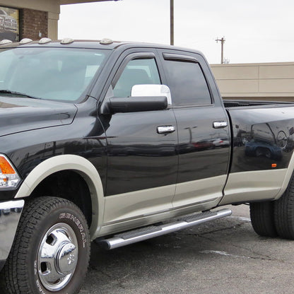 2009-2012 Dodge RAM 1500 Power Adjustable, Foldable, Heated, & Manual Extendable Chrome Towing Mirrors w/ Clear Lens LED Turn Signal & Puddle Lights