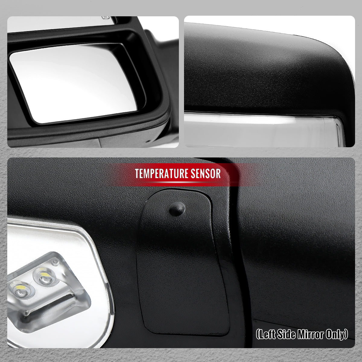 2009-2012 Dodge RAM 1500 Black Power Heated 2023 Style Towering Mirror w/ Sequential Signal