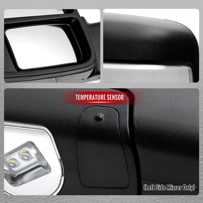 2009-2012 Dodge RAM 1500 Black Power Heated 2023 Style Towering Mirror w/ Sequential Signal
