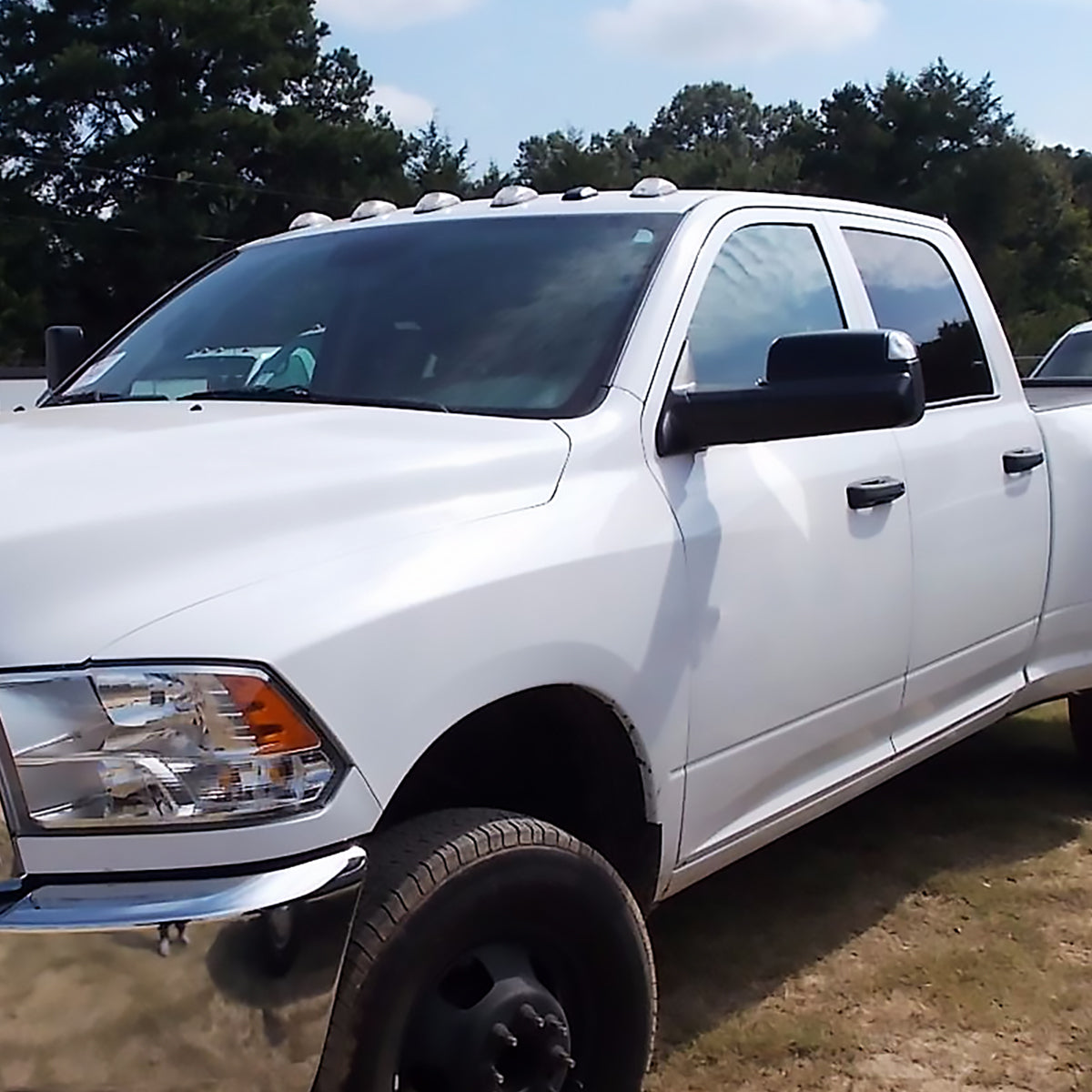 2013-2017 Dodge RAM 1500/2500/3500 Power Adjustable, Auto-Fold, Heated, ATS, & Manual Extendable Black Side Mirrors w/ LED Turn Signal & Puddle Lights