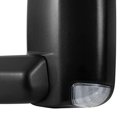 2013-2015 Dodge RAM Power Adjustable, Heated, & Manual Extendable Towing Mirrors w/ Clear Lens LED Turn Signal & Puddle Lights