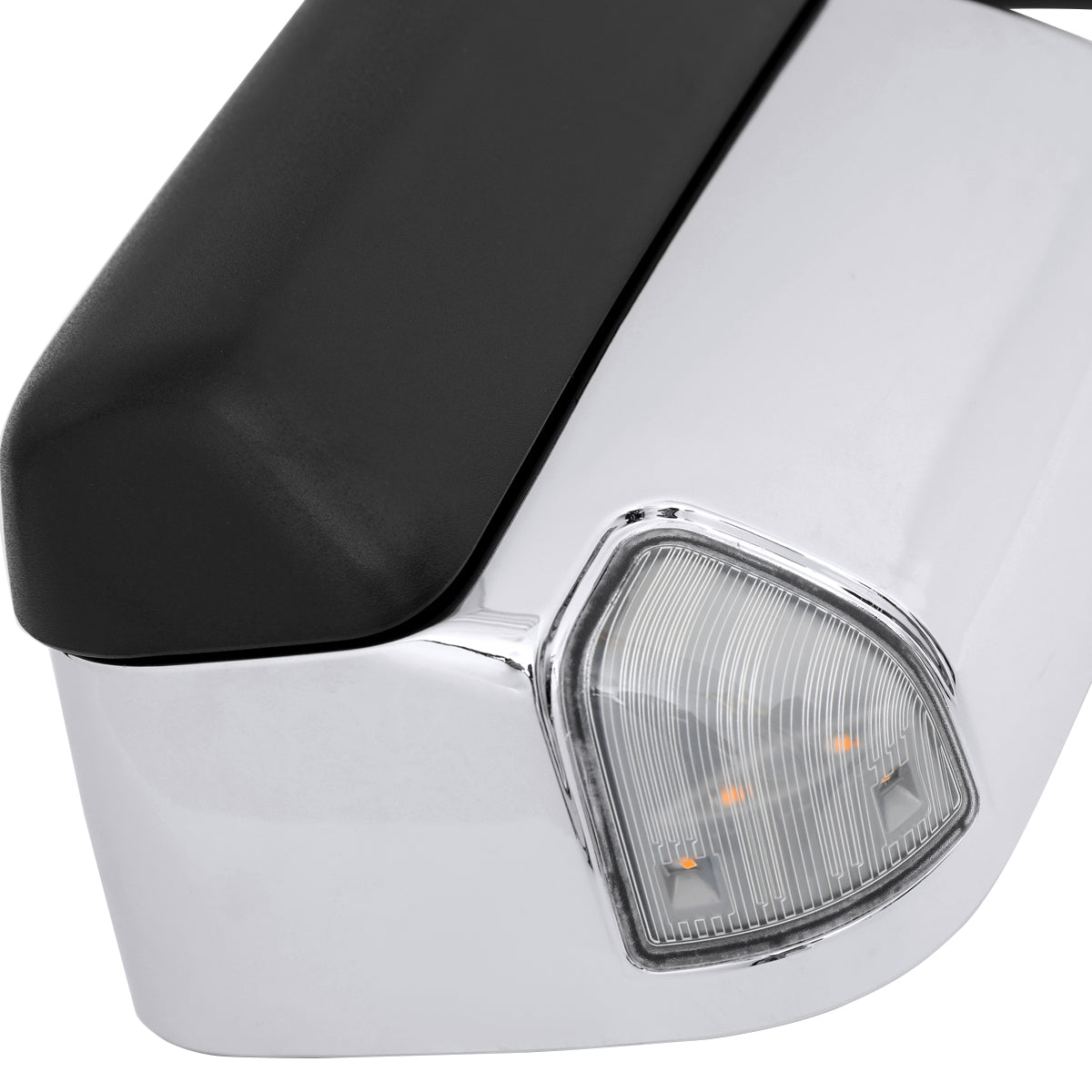 2019-2022 Ram 2500 3500 Chrome Power Adjustable, Manual Fold, BSD & Heated Side Mirror w/ LED Puddle and Turn Signal Light - Driver Side Only