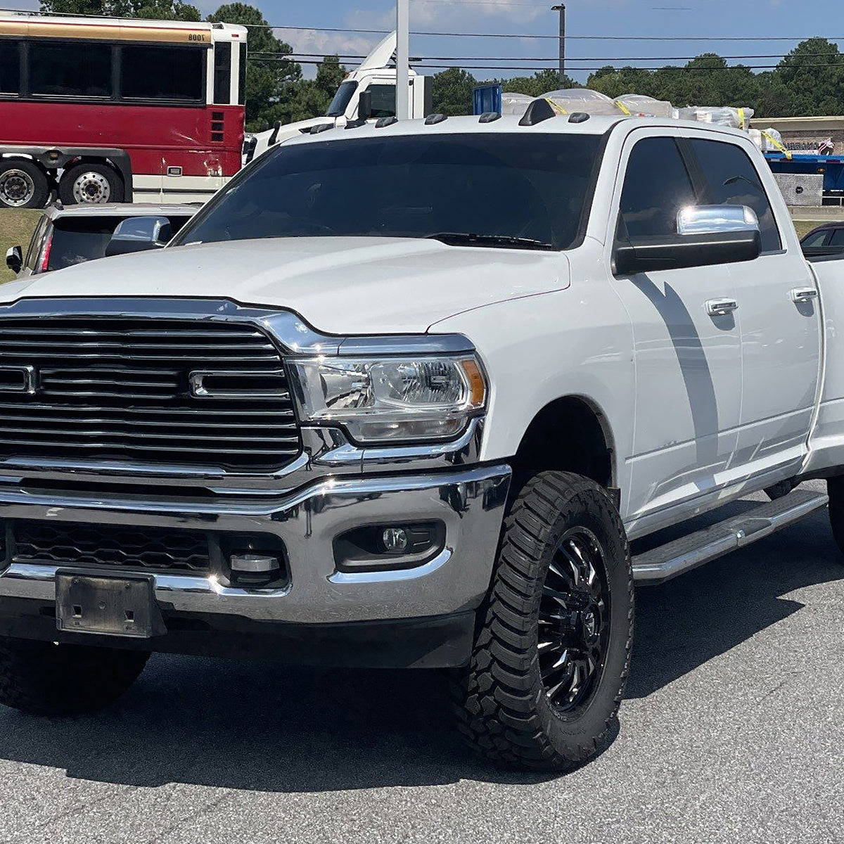 2019-2022 Ram 2500 3500 Chrome Power Adjustable, Manual Fold, BSD & Heated Side Mirror w/ LED Puddle and Turn Signal Light - Driver Side Only