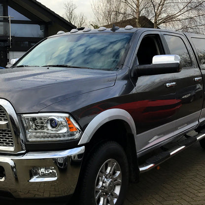2019-2022 Ram 2500 3500 Chrome Power Adjustable, Auto-Fold, BSD & Heated Side Mirror w/ LED Puddle and Turn Signal Light - Driver Side Only